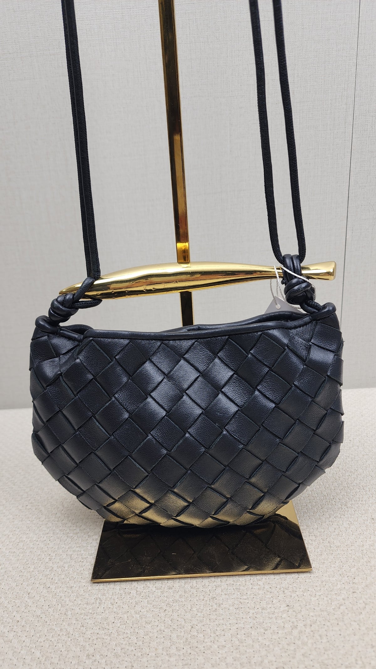 Bottega Veneta Black Intrecciato Baby Sardine (GHW)