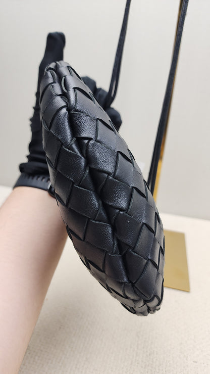 Bottega Veneta Black Intrecciato Baby Sardine (GHW)