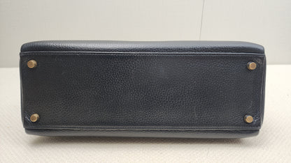 Hermes Black Ardennes Leather Kelly 32 (GHW)