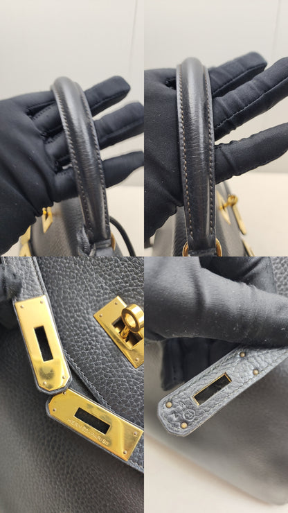 Hermes Black Ardennes Leather Kelly 32 (GHW)