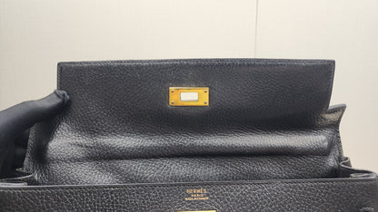 Hermes Black Ardennes Leather Kelly 32 (GHW)