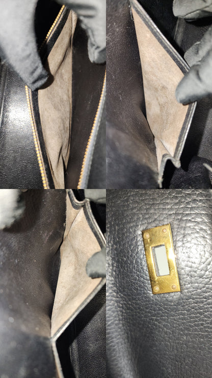 Hermes Black Ardennes Leather Kelly 32 (GHW)