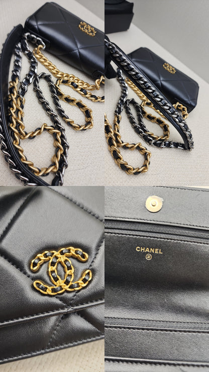 Chanel Shiny 19 Lambskin WOC (GSHW)