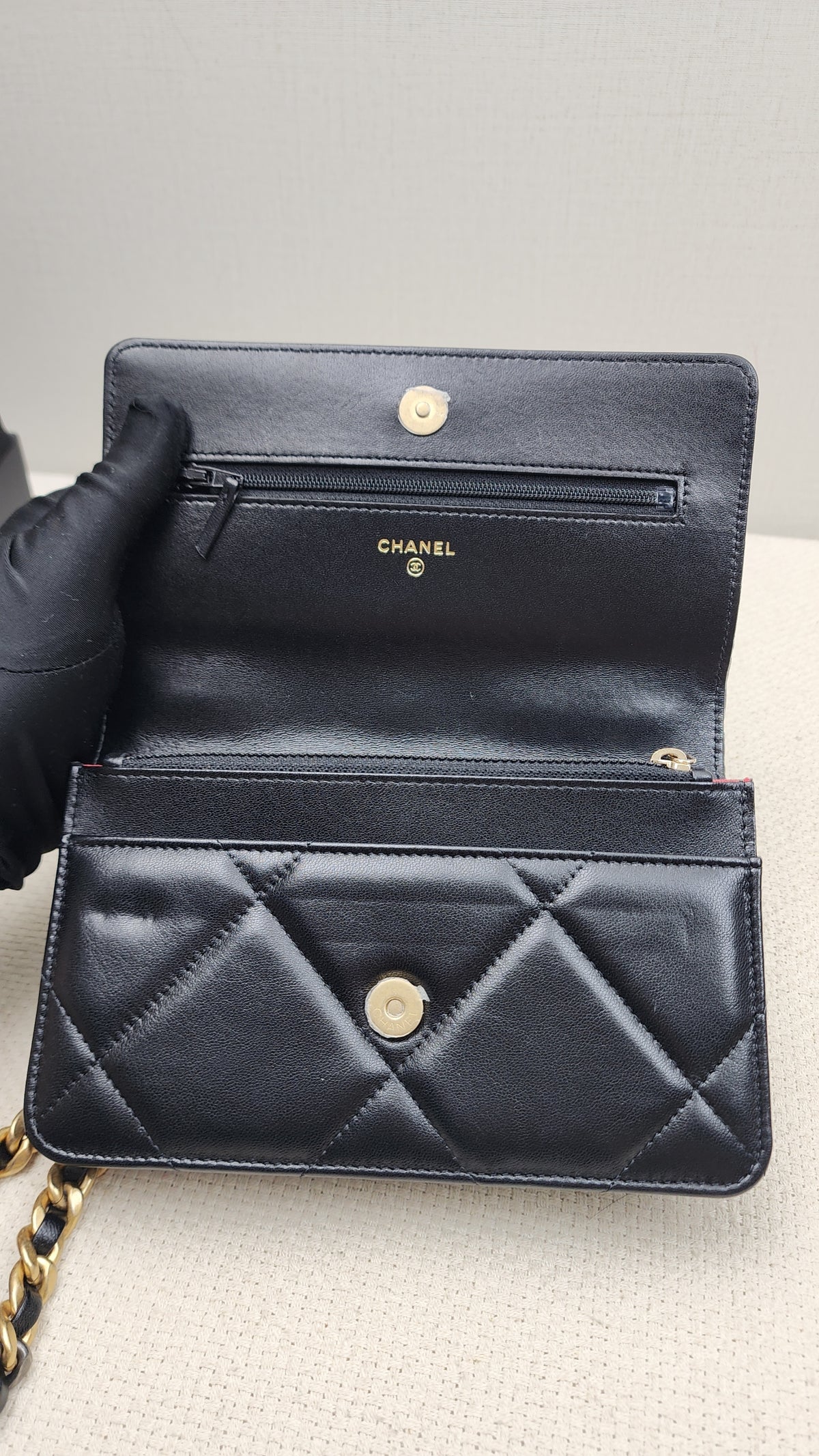 Chanel Shiny 19 Lambskin WOC (GSHW)