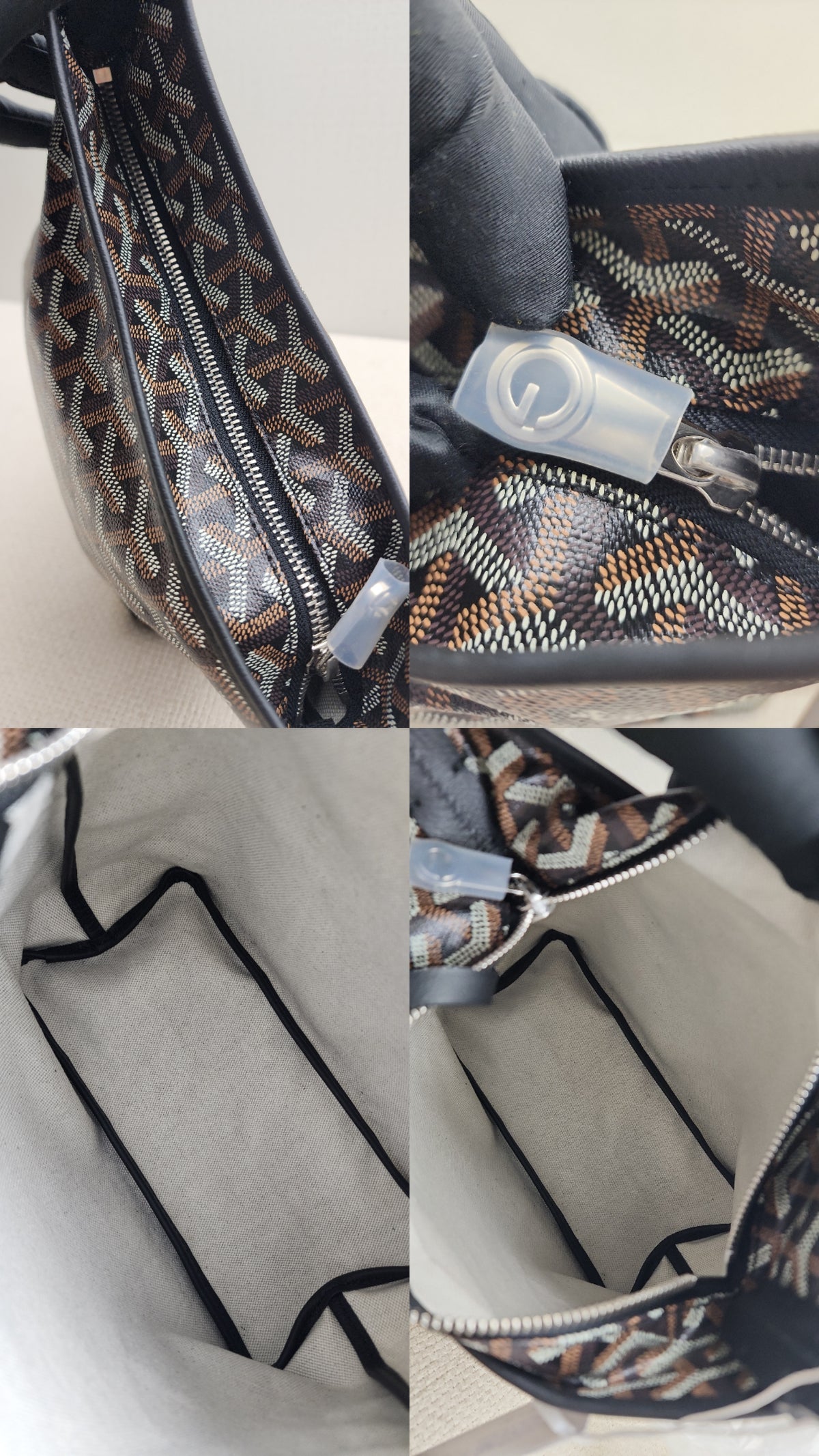 Goyard Black x Tan Hobo Boheme Mini Bag