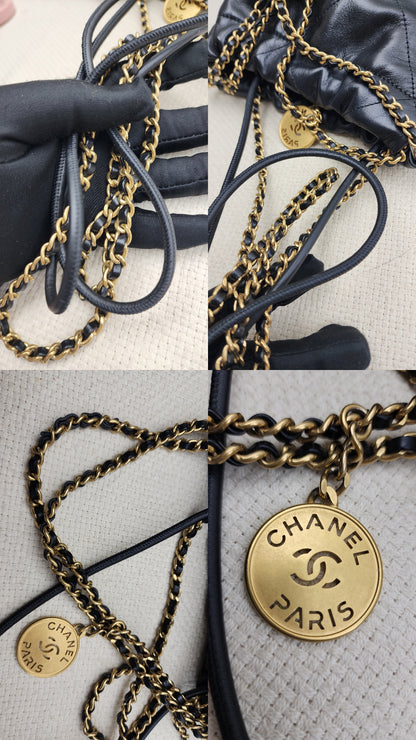 Chanel Black Calfskin Mini 22
