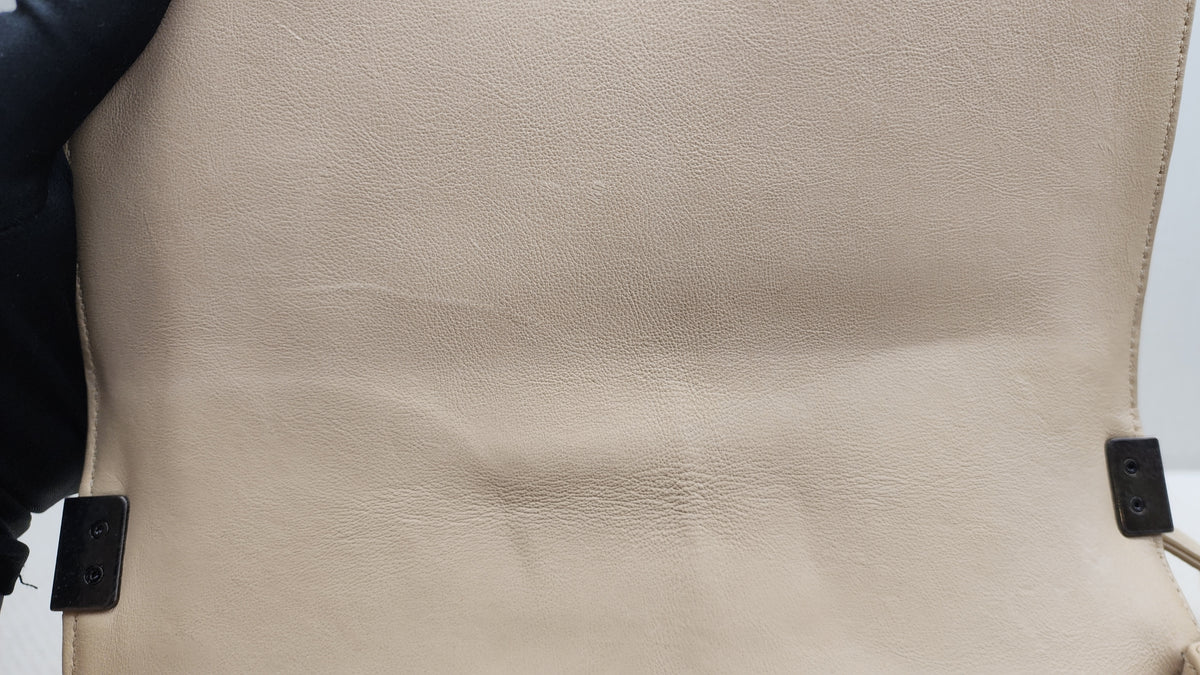 Chanel Beige Calfskin Wildstitch Old Medium Boy