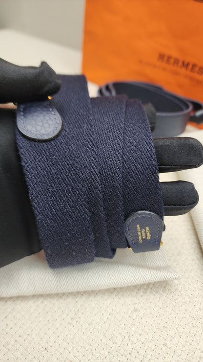 Hermes Bleu Nuit Mini Evelyne (GHW)
