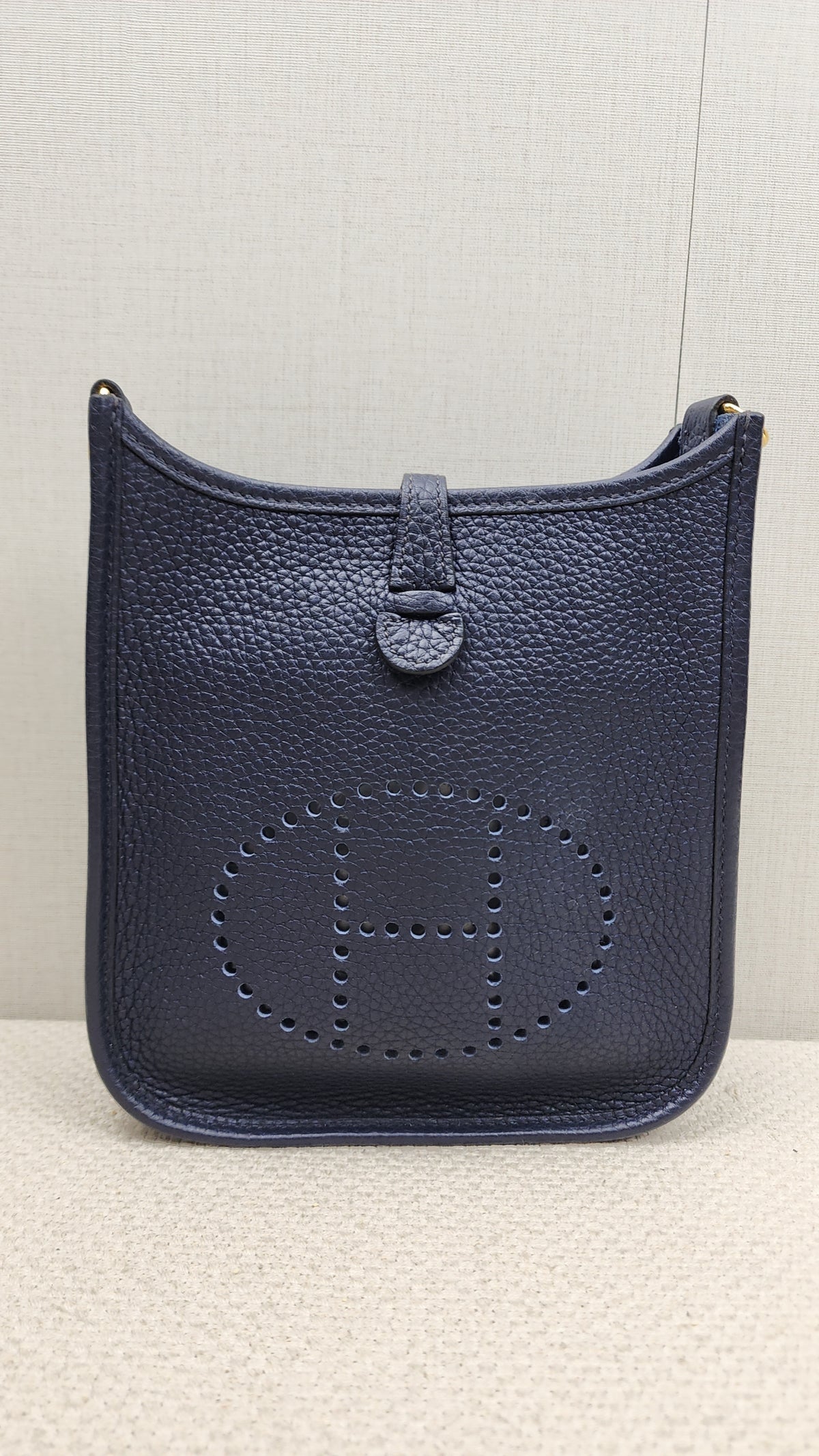 Hermes Bleu Nuit Mini Evelyne (GHW)