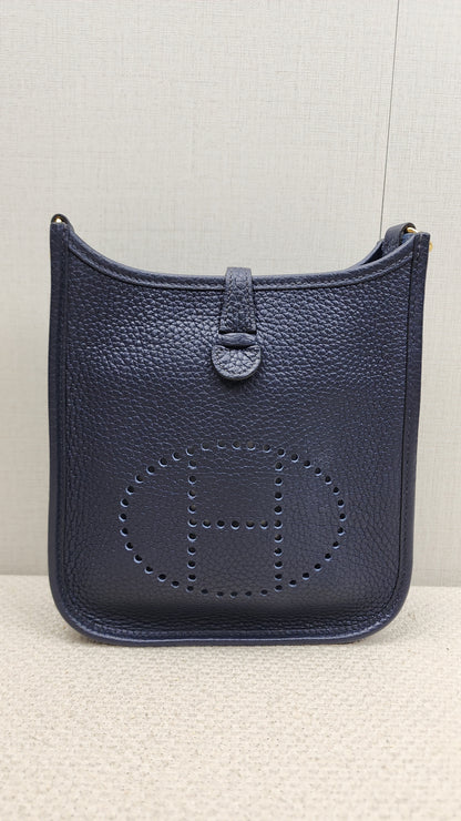 Hermes Bleu Nuit Mini Evelyne (GHW)