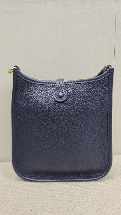Hermes Bleu Nuit Mini Evelyne (GHW)