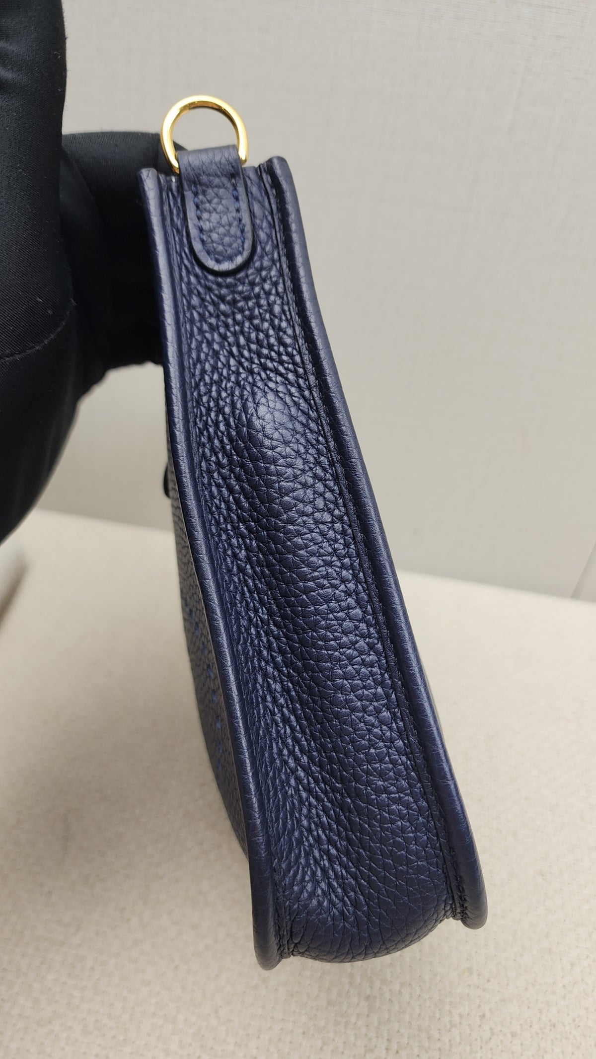 Hermes Bleu Nuit Mini Evelyne (GHW)