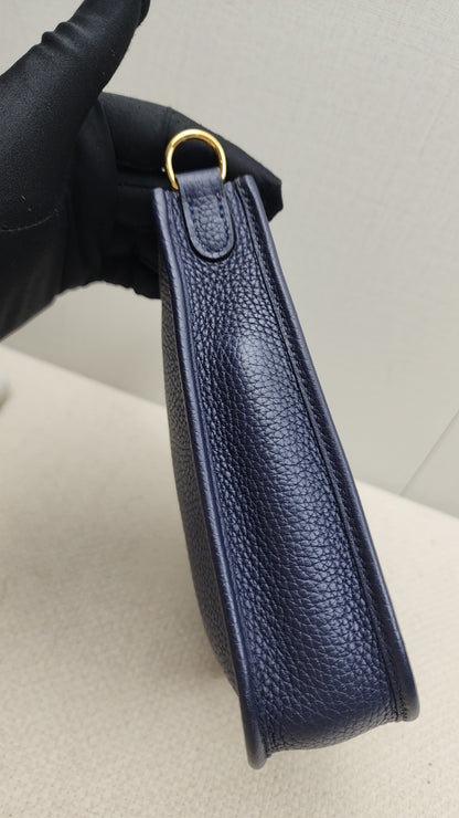 Hermes Bleu Nuit Mini Evelyne (GHW)