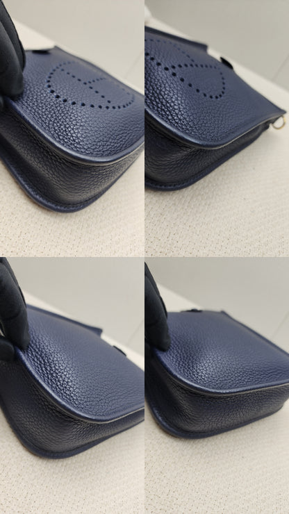 Hermes Bleu Nuit Mini Evelyne (GHW)
