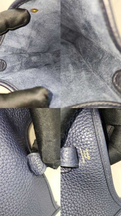 Hermes Bleu Nuit Mini Evelyne (GHW)