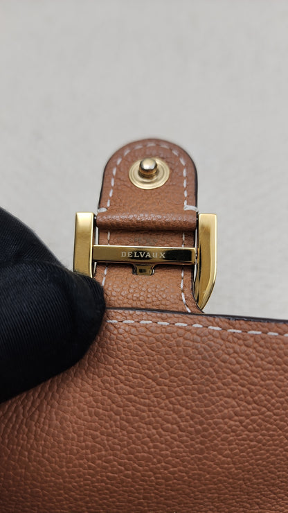 Delvaux Vegetal Brown Brilliant Compact Wallet