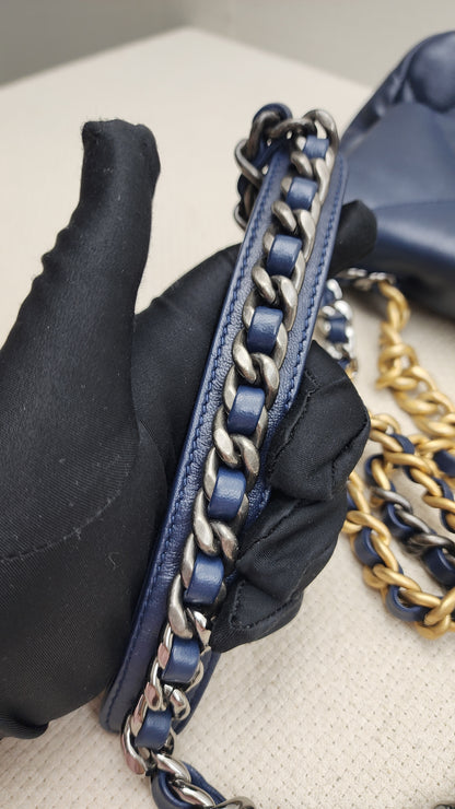 Chanel Navy Lambskin Small 19 Bag