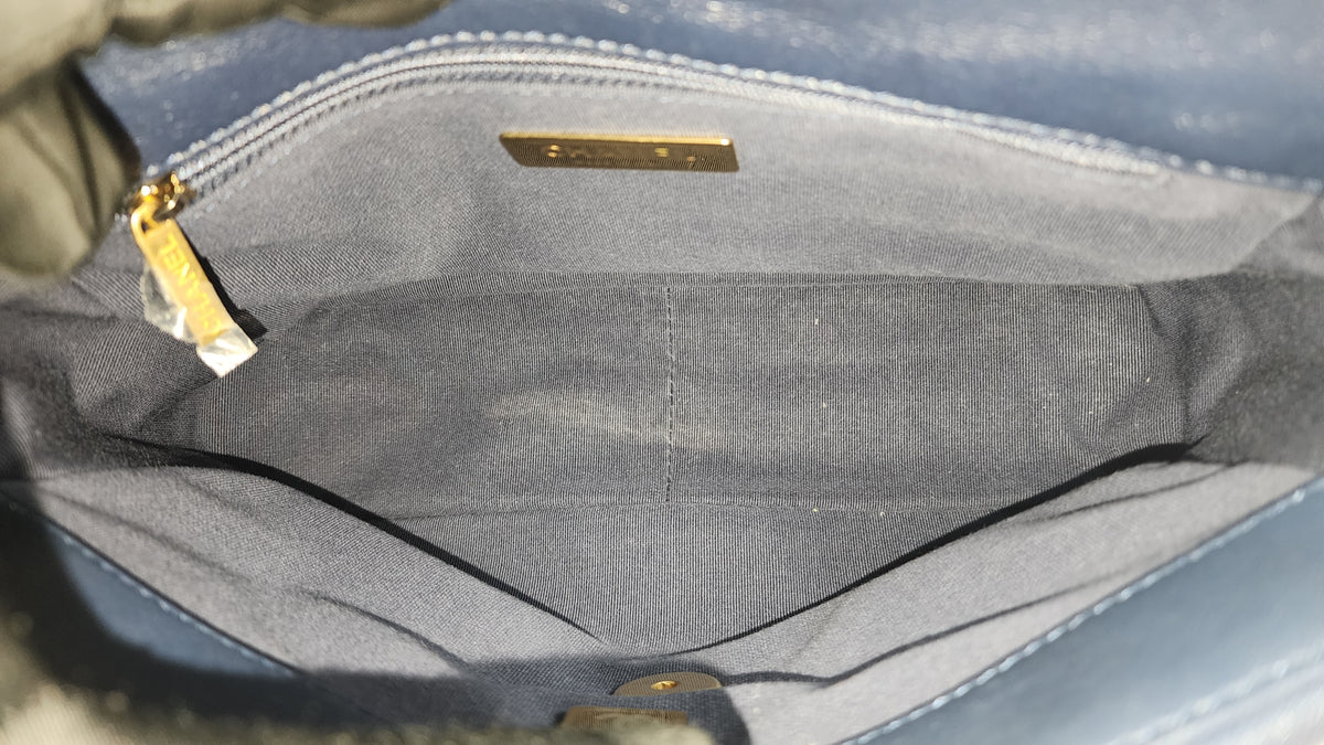 Chanel Navy Lambskin Small 19 Bag