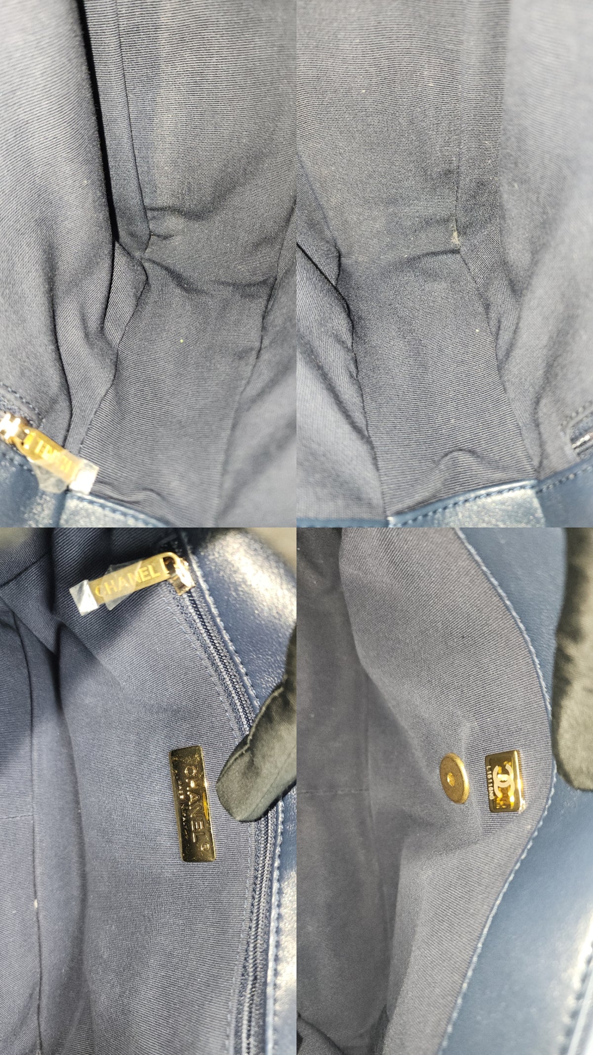 Chanel Navy Lambskin Small 19 Bag