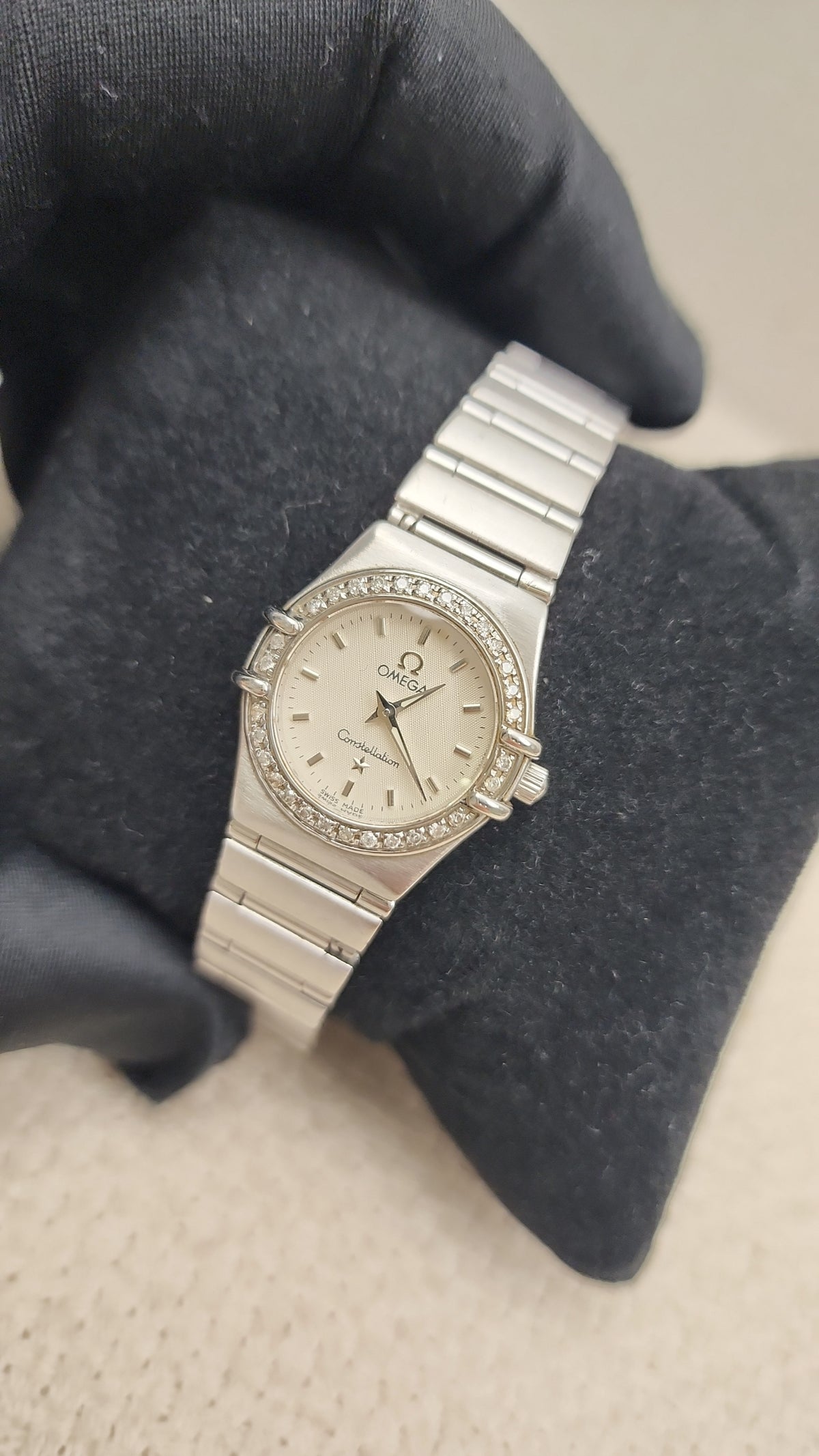 Omega Steel Constellation Mini Quartz Watch 22.5mm