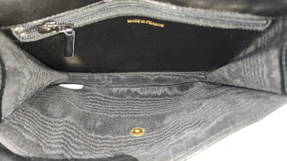 Chanel Black Lambskin Square Clutch
