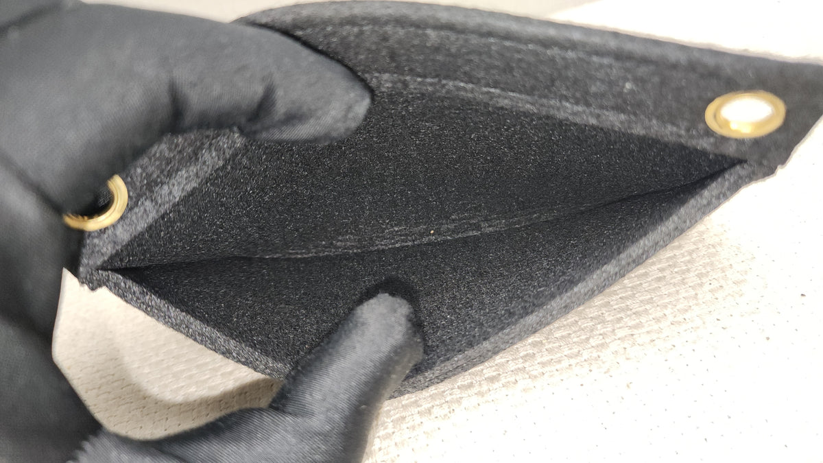 Chanel Black Lambskin Square Clutch