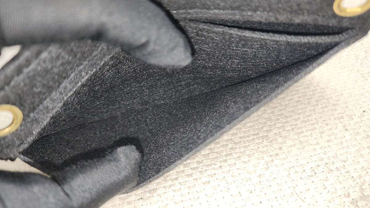 Chanel Black Lambskin Square Clutch