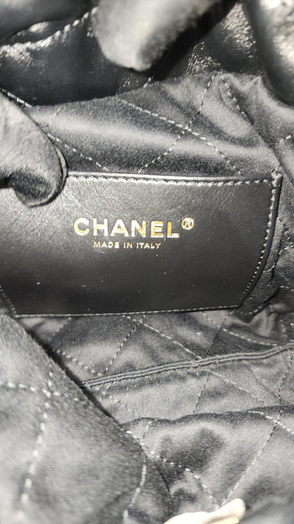 Chanel Black Calfskin Mini 22