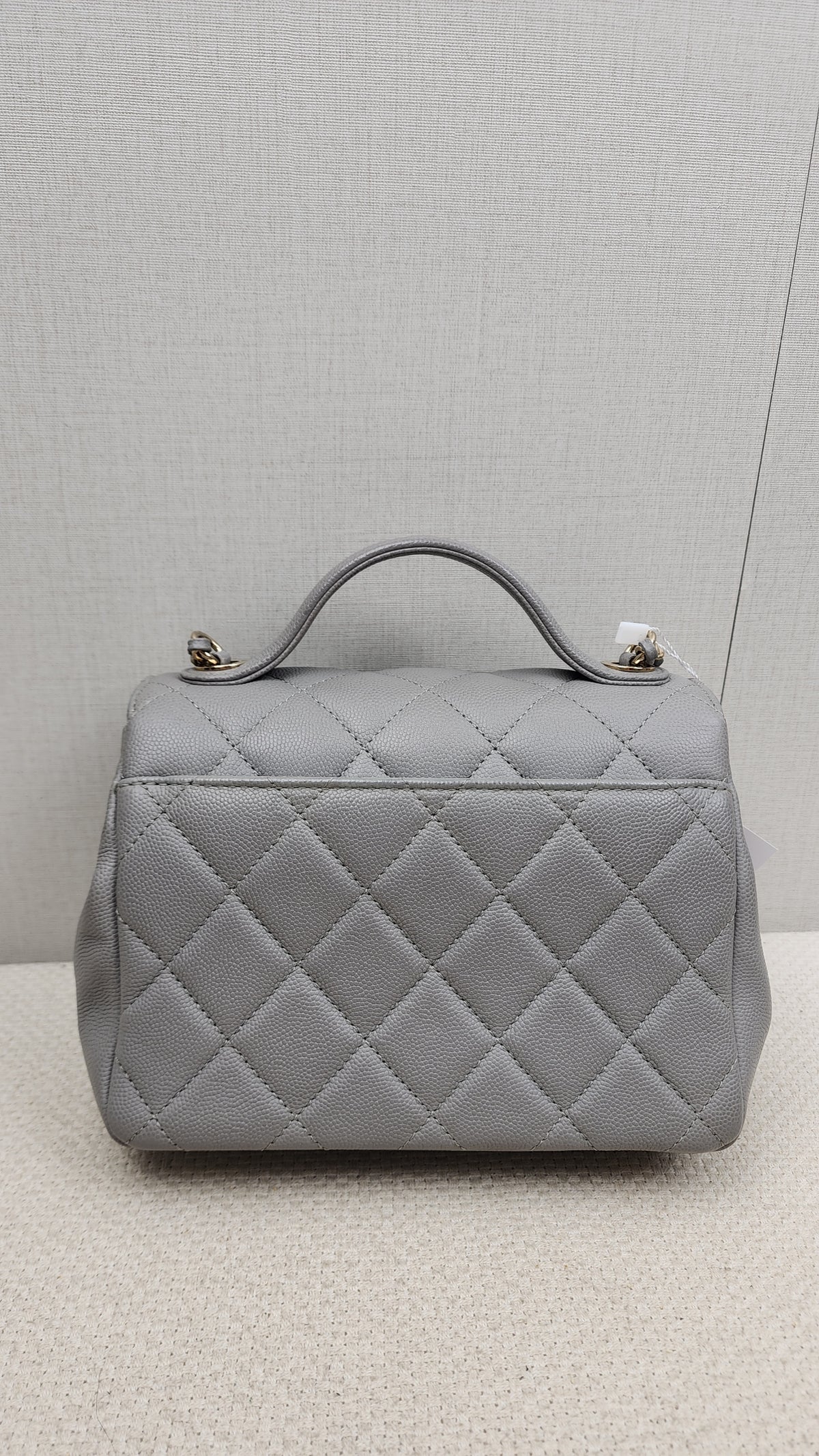 Chanel Grey Caviar Quilted Business Affiliate Flap