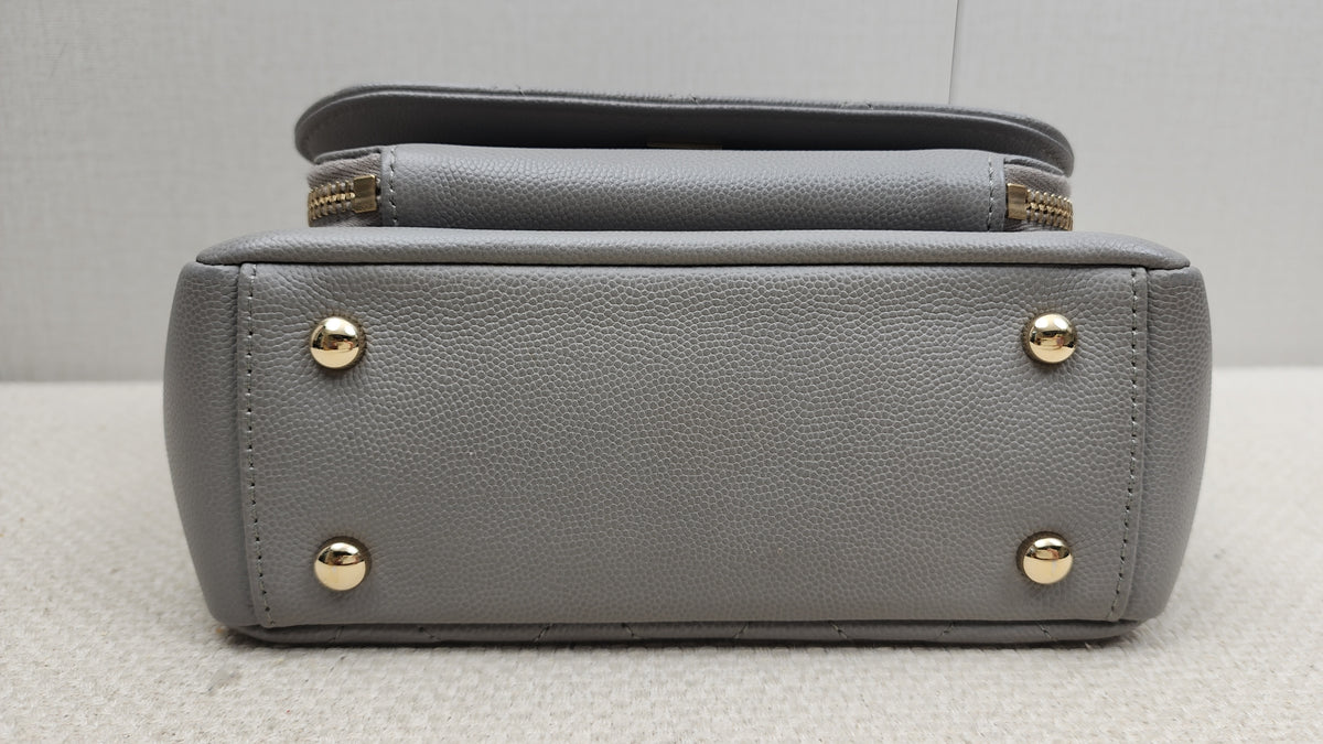 Chanel Grey Caviar Quilted Business Affiliate Flap