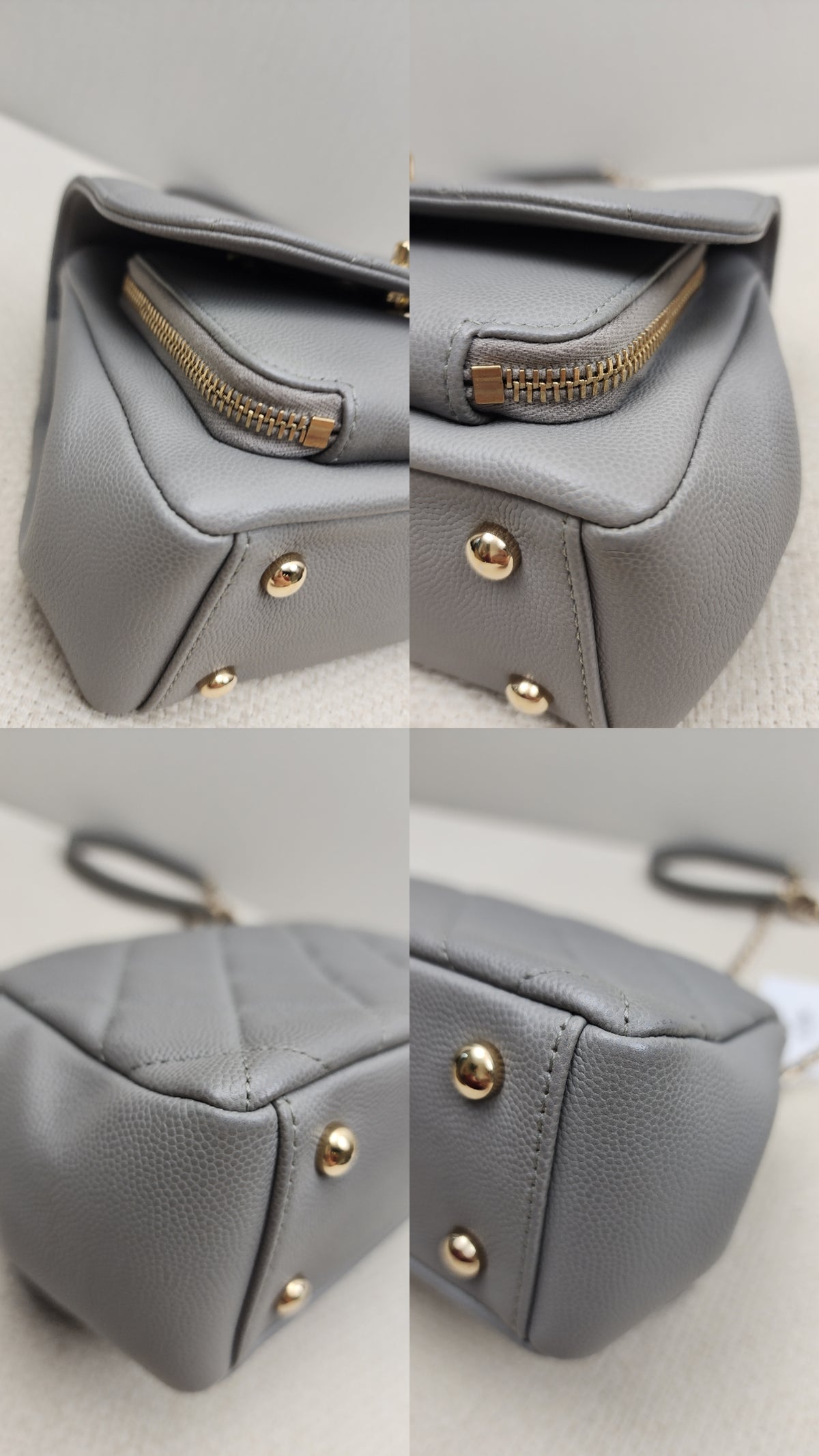 Chanel Grey Caviar Quilted Business Affiliate Flap