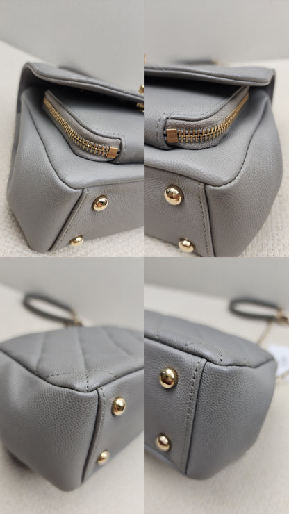 Chanel Grey Caviar Quilted Business Affiliate Flap