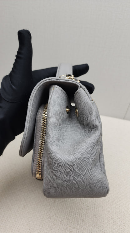 Chanel Grey Caviar Quilted Business Affiliate Flap