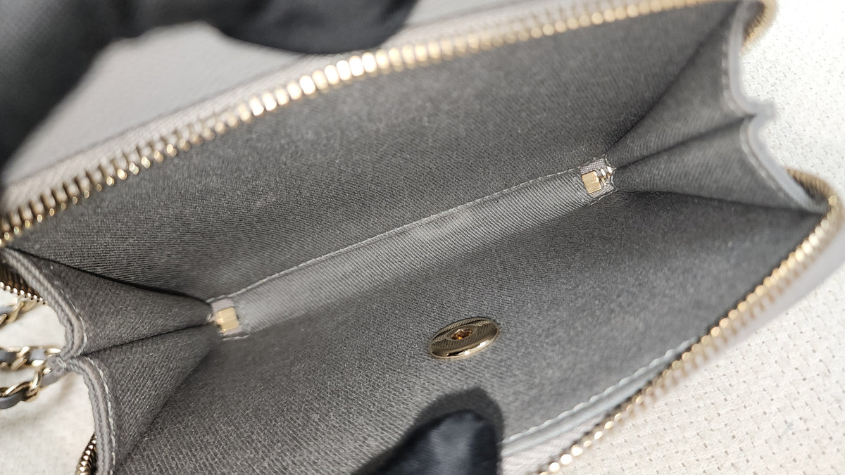 Chanel Grey Caviar Quilted Business Affiliate Flap