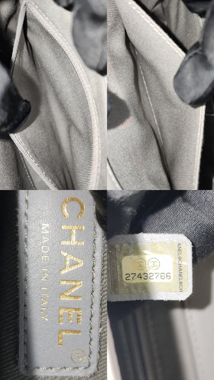 Chanel Grey Caviar Quilted Business Affiliate Flap