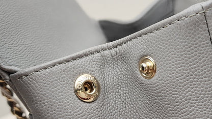 Chanel Grey Caviar Quilted Business Affiliate Flap
