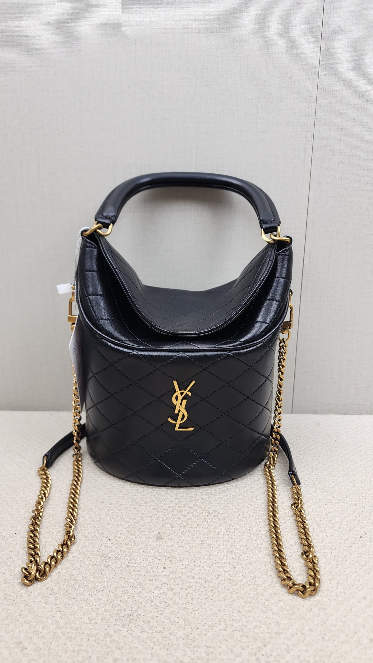 YSL Gaby Quilted Bucket Bag