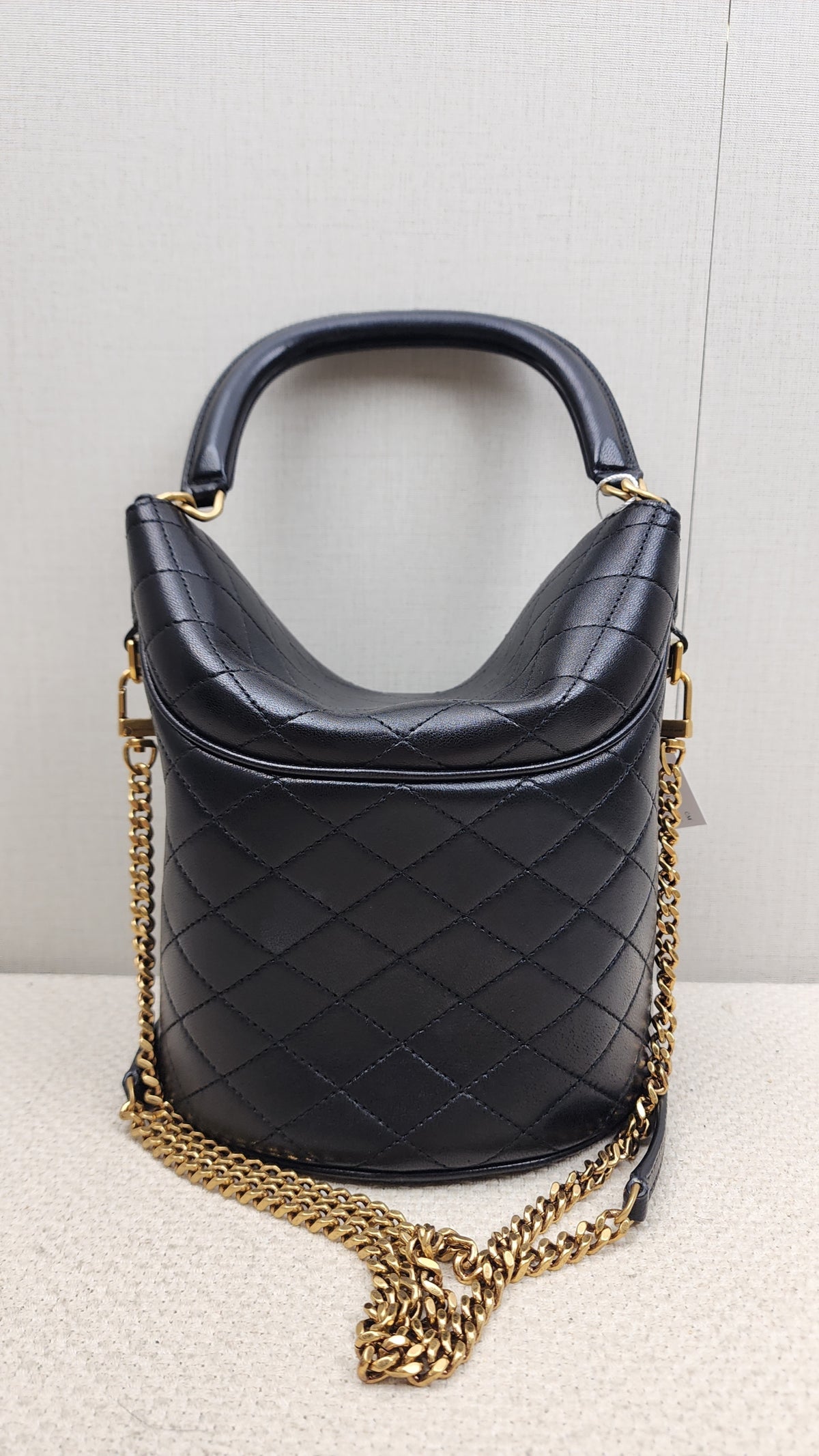 YSL Gaby Quilted Bucket Bag