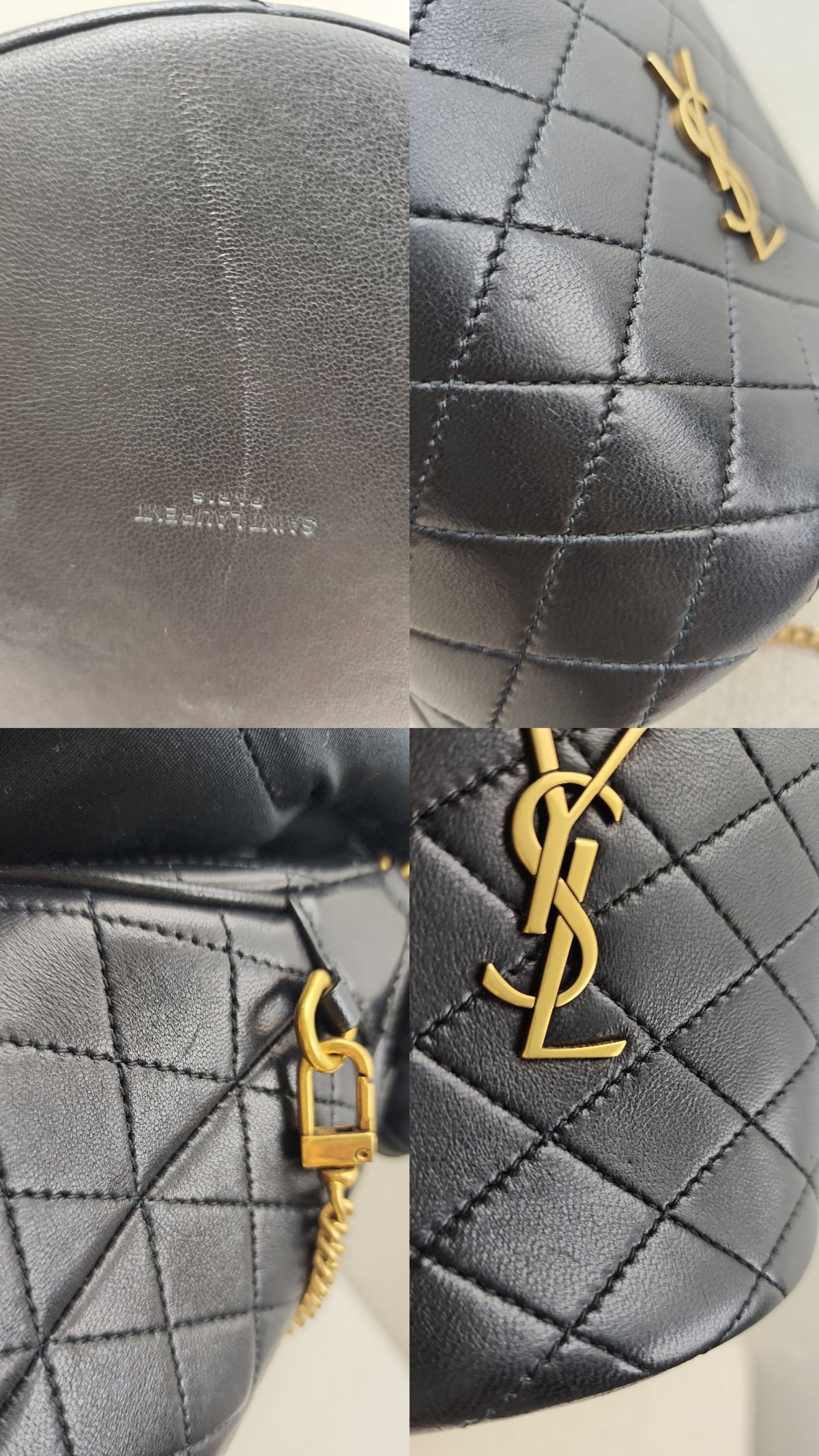 YSL Gaby Quilted Bucket Bag