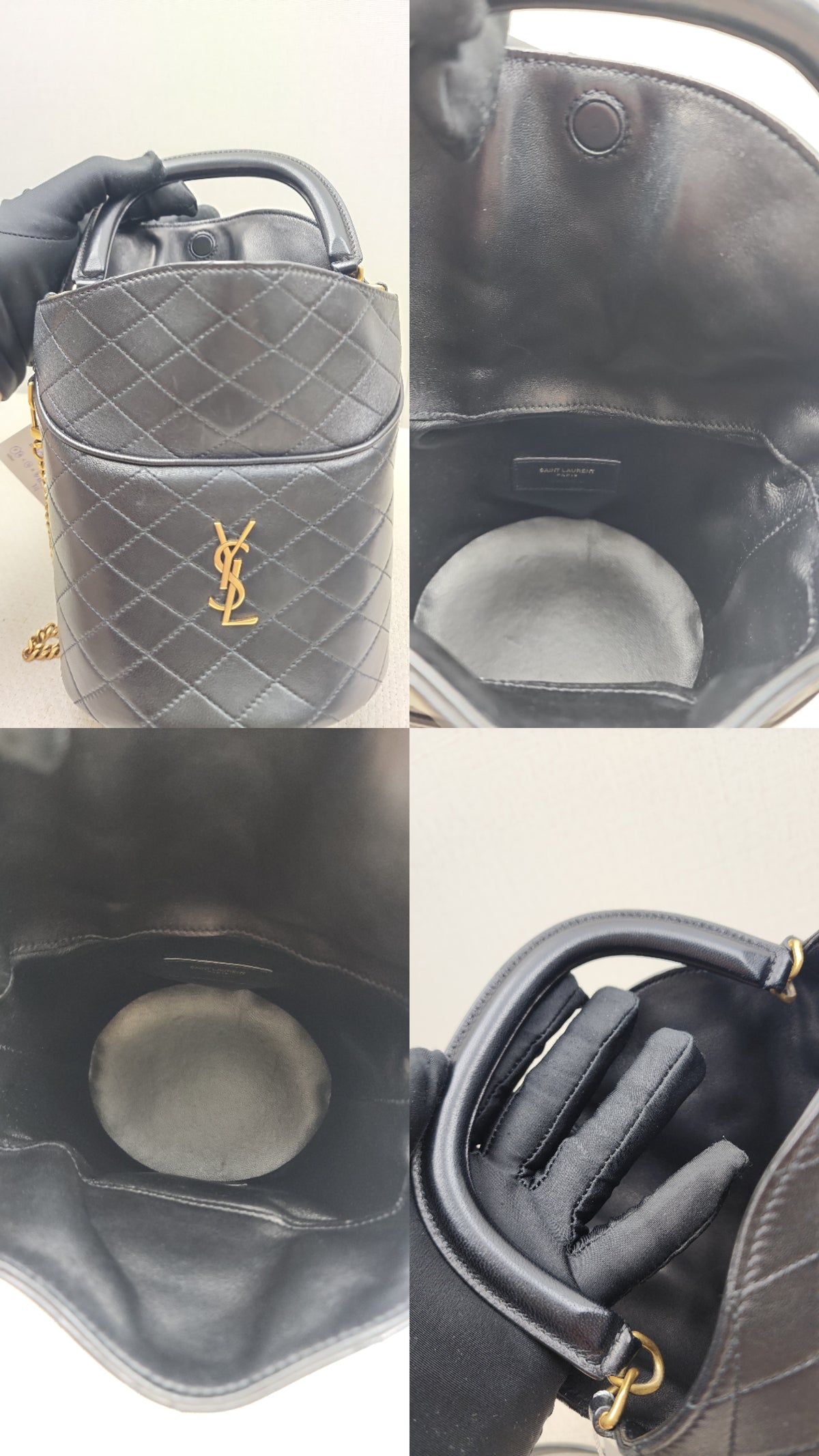 YSL Gaby Quilted Bucket Bag