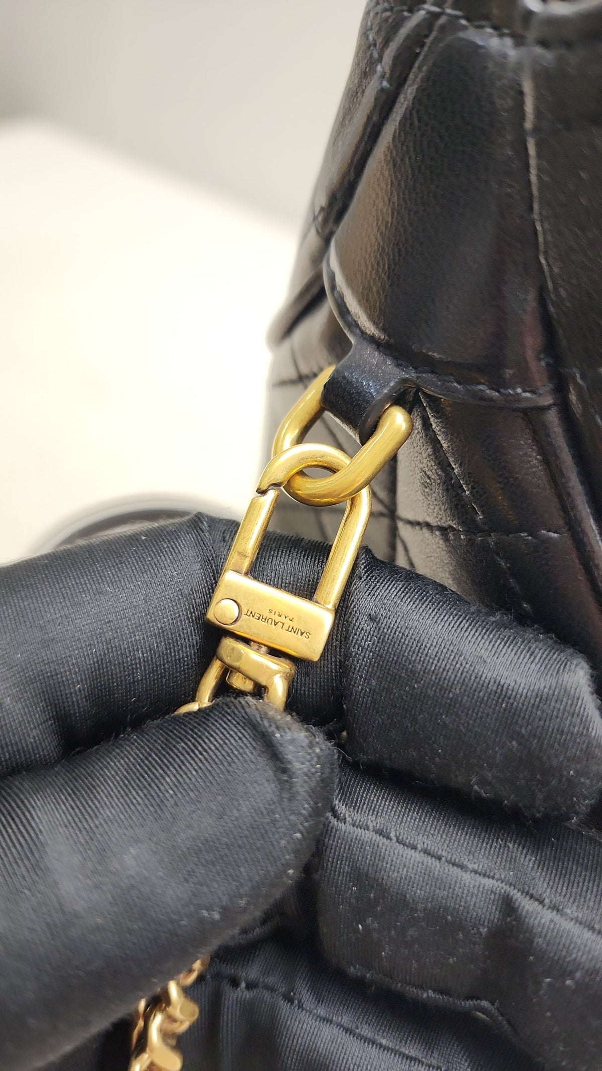 YSL Gaby Quilted Bucket Bag