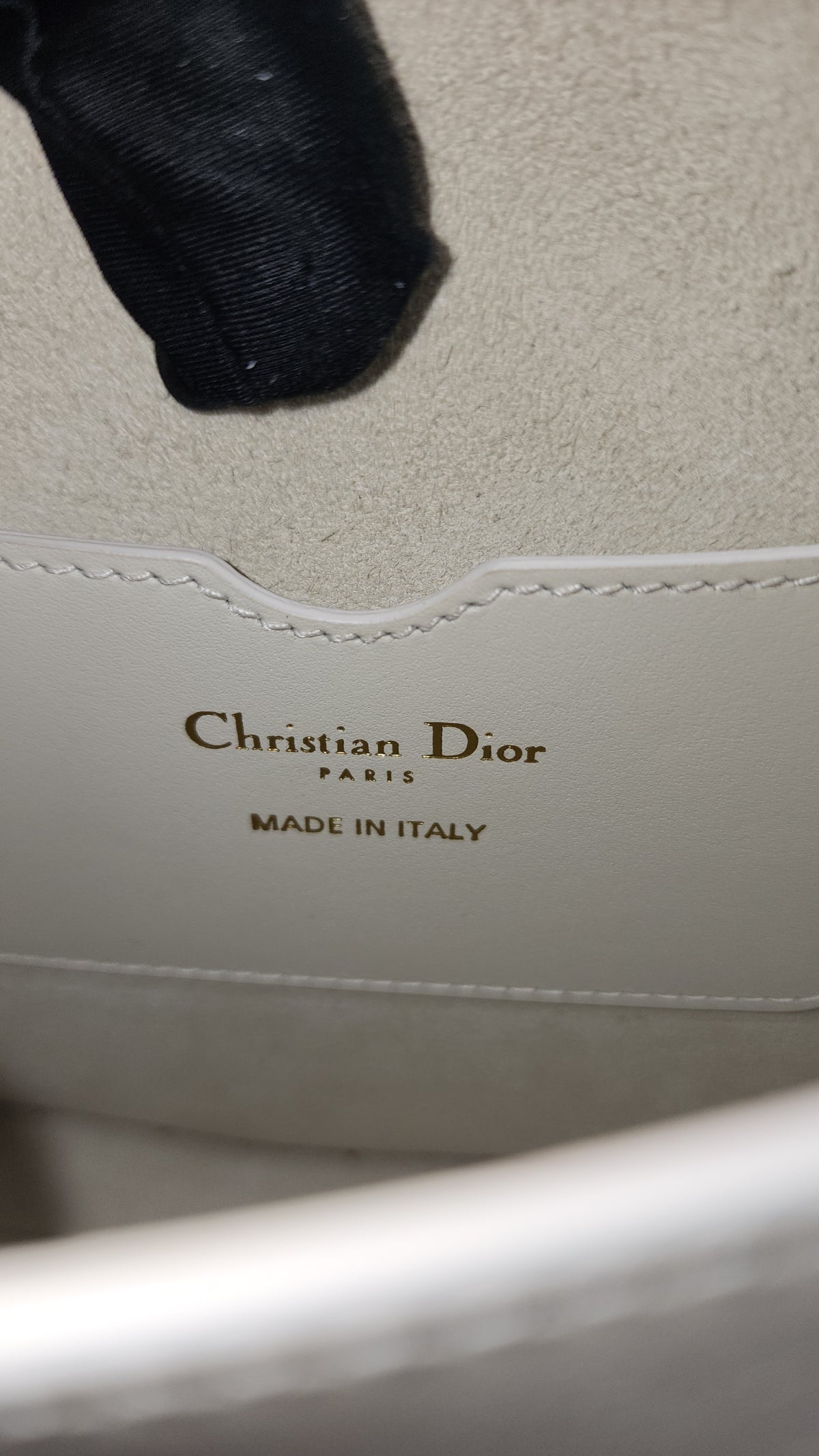 Dior White Calfskin Medium Bobby