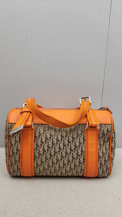 Dior Orange Diorissimo Bowling Bag
