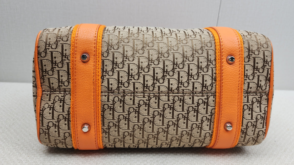 Dior Orange Diorissimo Bowling Bag