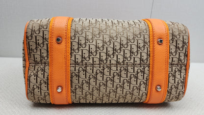 Dior Orange Diorissimo Bowling Bag