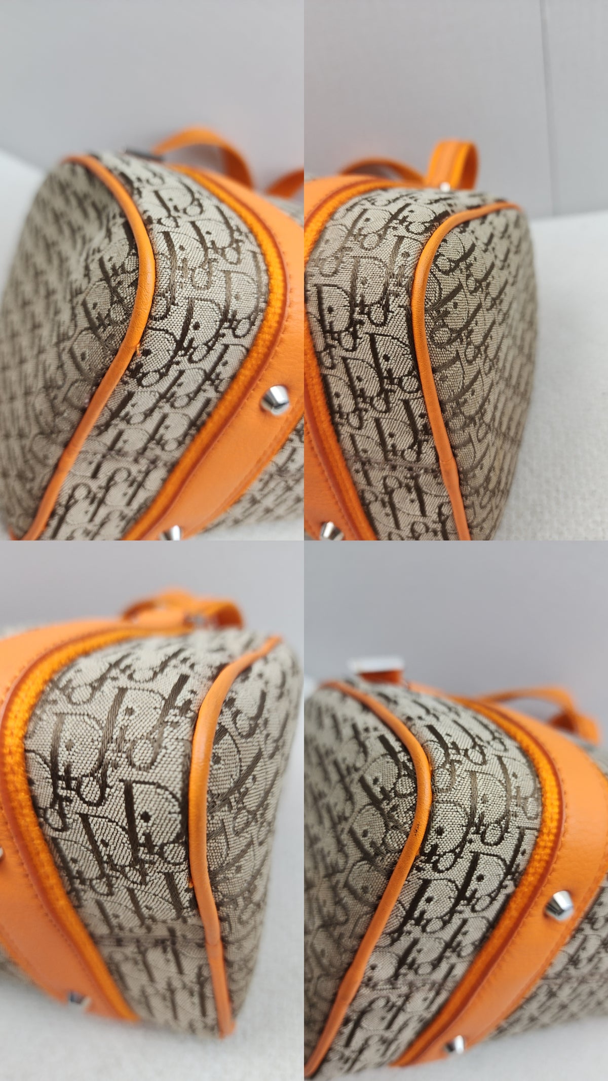 Dior Orange Diorissimo Bowling Bag