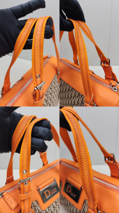 Dior Orange Diorissimo Bowling Bag