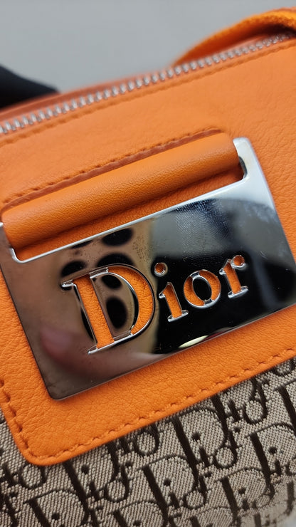 Dior Orange Diorissimo Bowling Bag