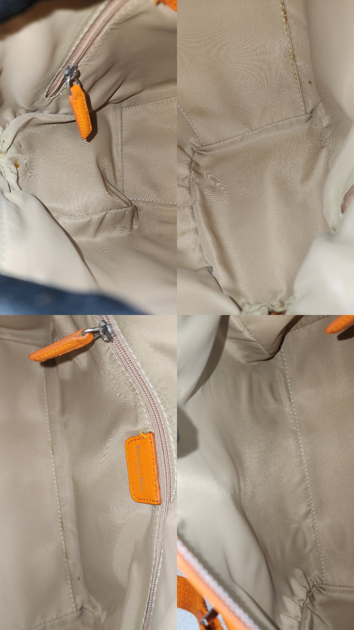Dior Orange Diorissimo Bowling Bag