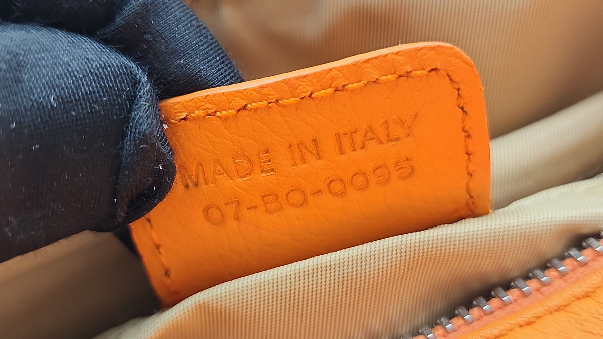 Dior Orange Diorissimo Bowling Bag